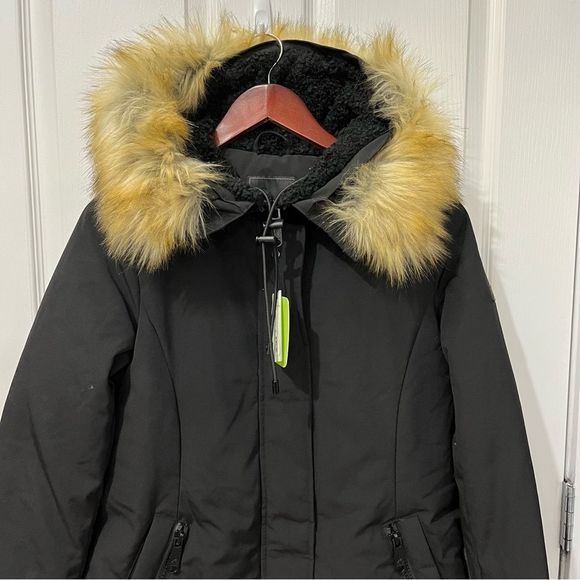 Sam Edelman black hooded jacket size medium - Picture 4 of 11